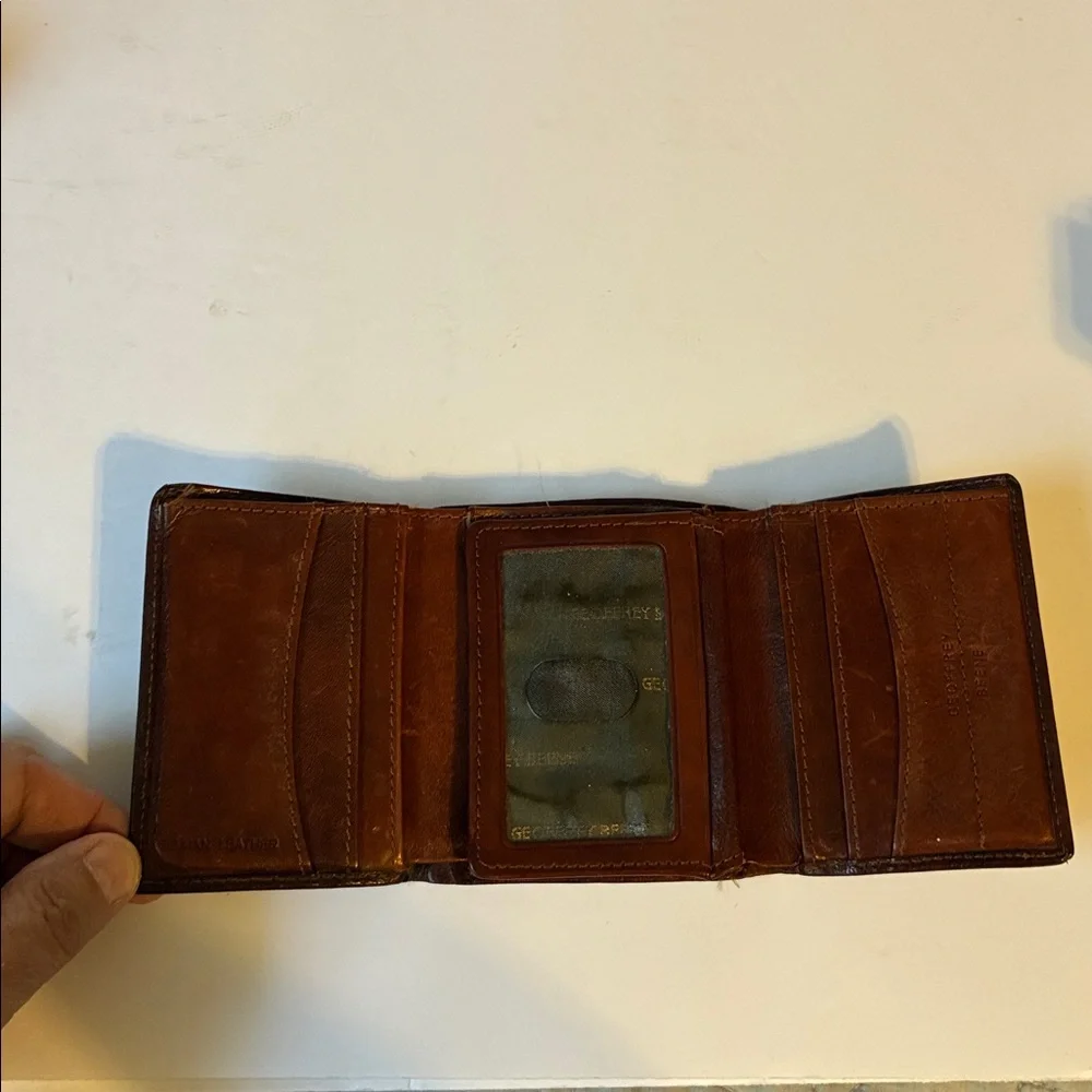 Geoffrey Beene Brown Leather Wallet
